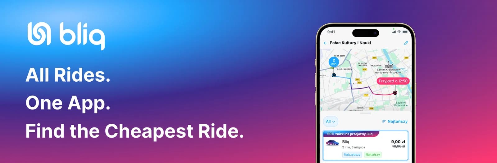 Bliq ride comparison app shown in TikTok’s Warsaw campaign case study