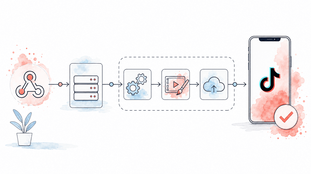 Webhook-Driven TikTok Posting Pipelines