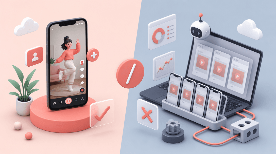 Real-Device TikTok Posting vs Browser Automation