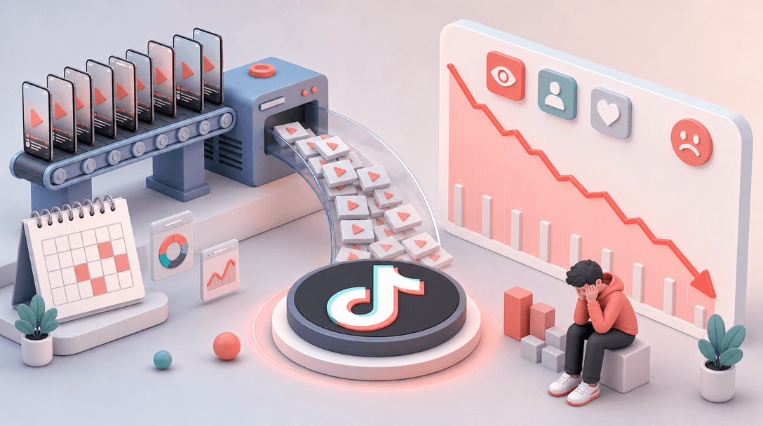 Why TikTok Views Collapse When You Scale Posting