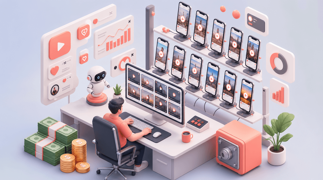 Make Money Running Multiple Phones Posting Videos