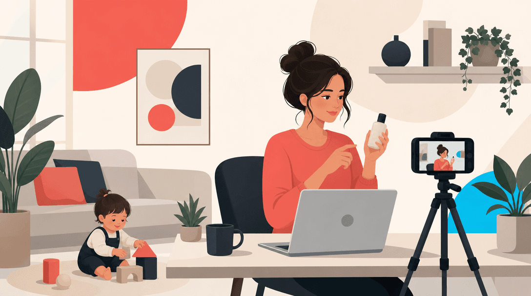 Work-from-home mum job: post brand videos