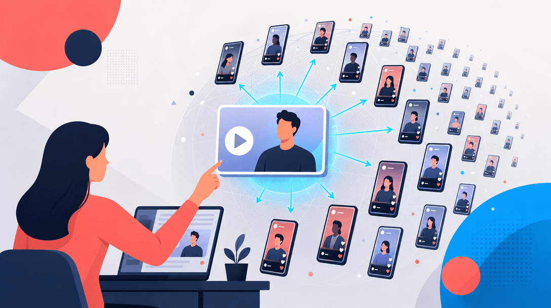 Distribute HeyGen Videos on 100+ TikTok & Reels Pages