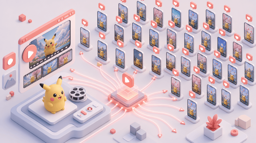 Distribute Pika AI Videos on 100+ TikToks